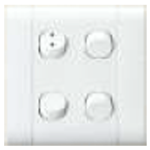 Finolex 10A 1 Way 3 and 10A 2 Way 1 Switches in 4G Plate
