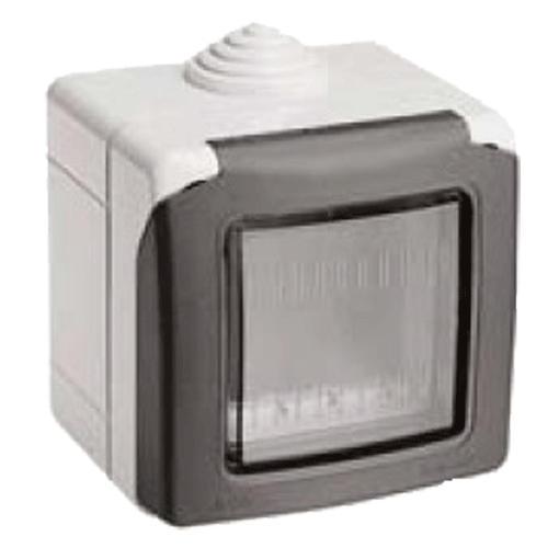 Legrand 1 Module Grey Plexo Box IP55 with PVC Membrane