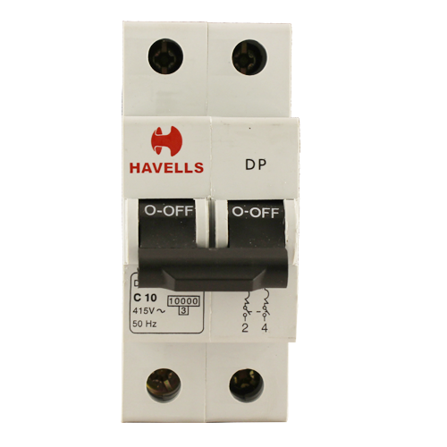 Havells Double Pole 10Amp MCB