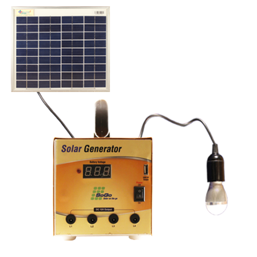 Solar power generator with Inbuilt mobile charger 